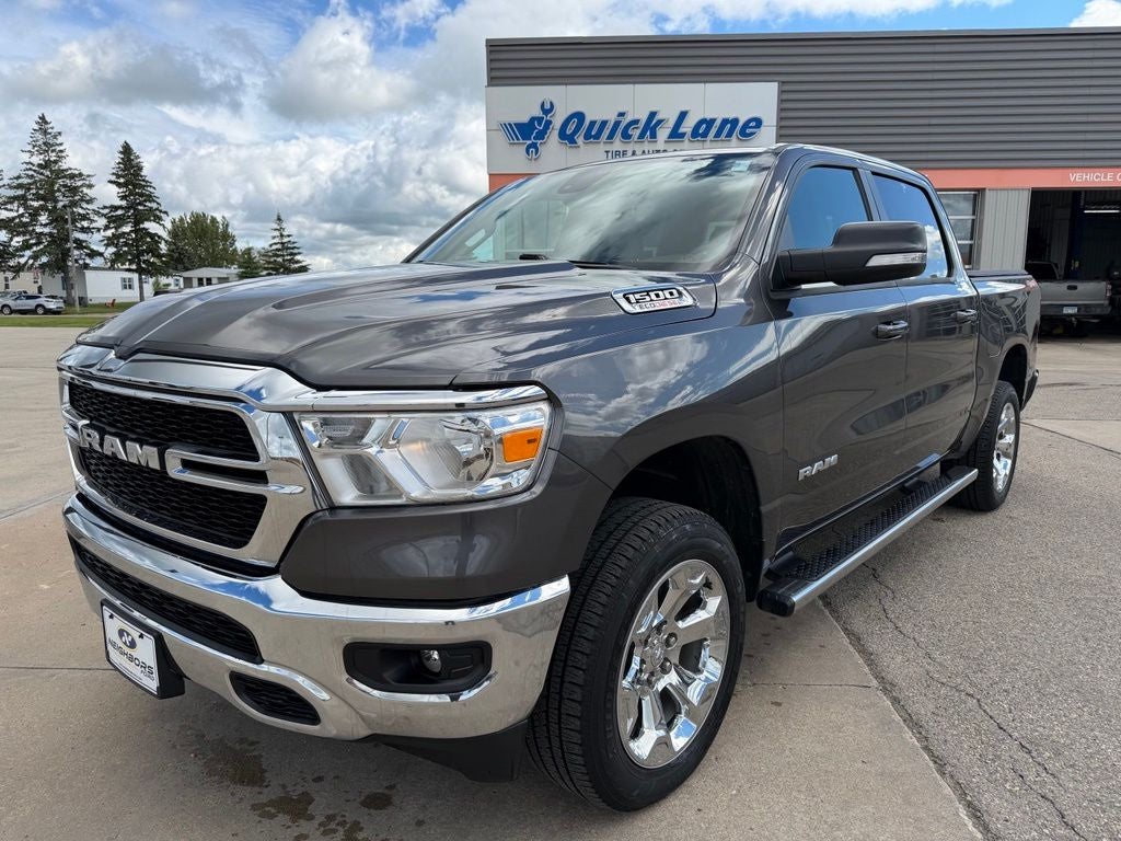 2022 RAM 1500 Big Horn/Lone Star in Granite Crystal Metallic Clearcoat — front three-quarter view
