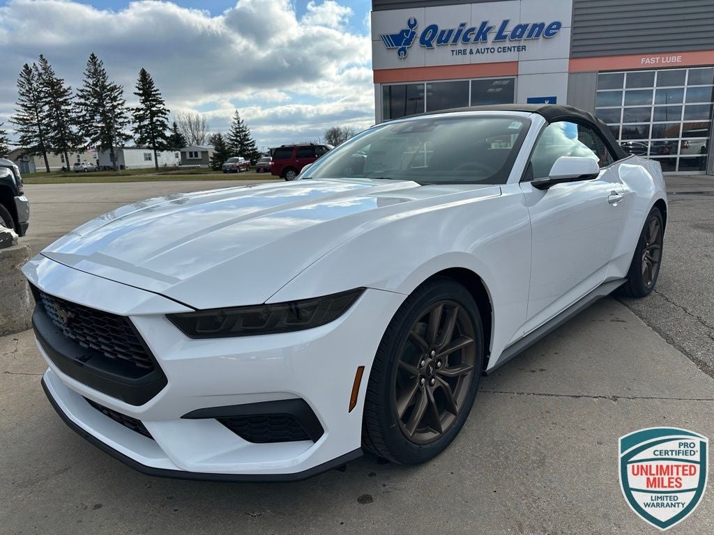2026 Ford Mustang EcoBoost Premium in Oxford White — front three-quarter view