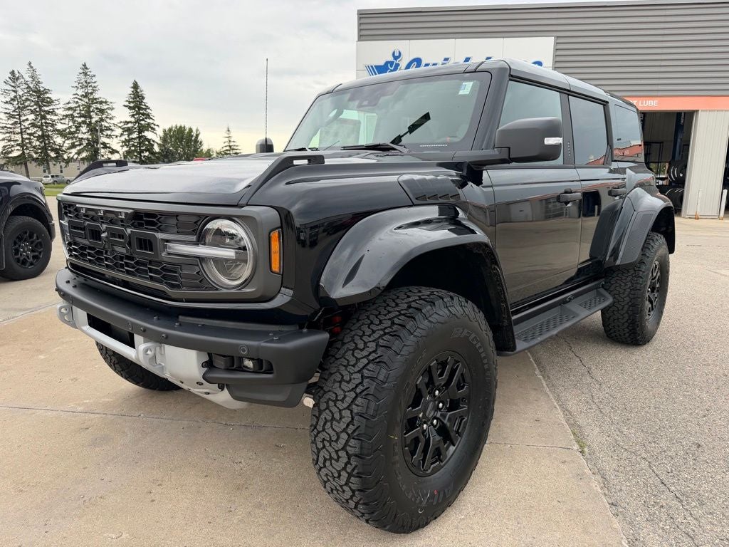 2026 Ford Bronco Raptor in Shadow Black — front three-quarter view