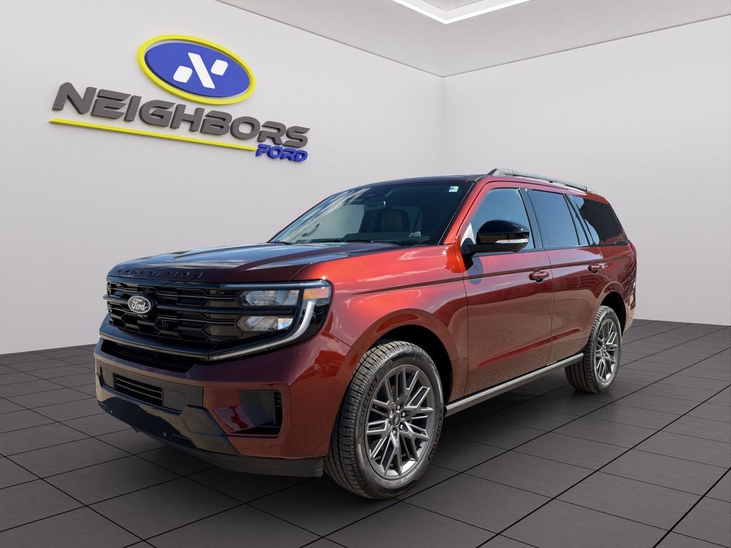 2027 Ford Expedition Platinum in Bronze Fire Metallic Tinted Clearcoat — front three-quarter view