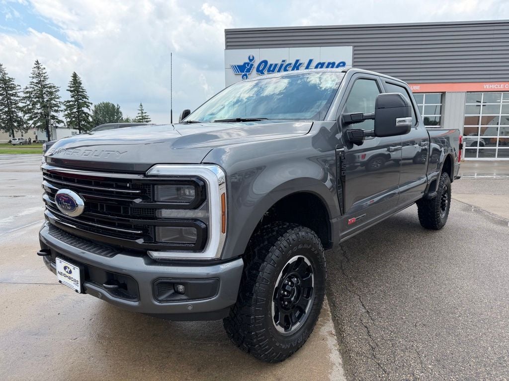 2026 Ford F-350SD Platinum in Carbonized Gray Metallic — front three-quarter view