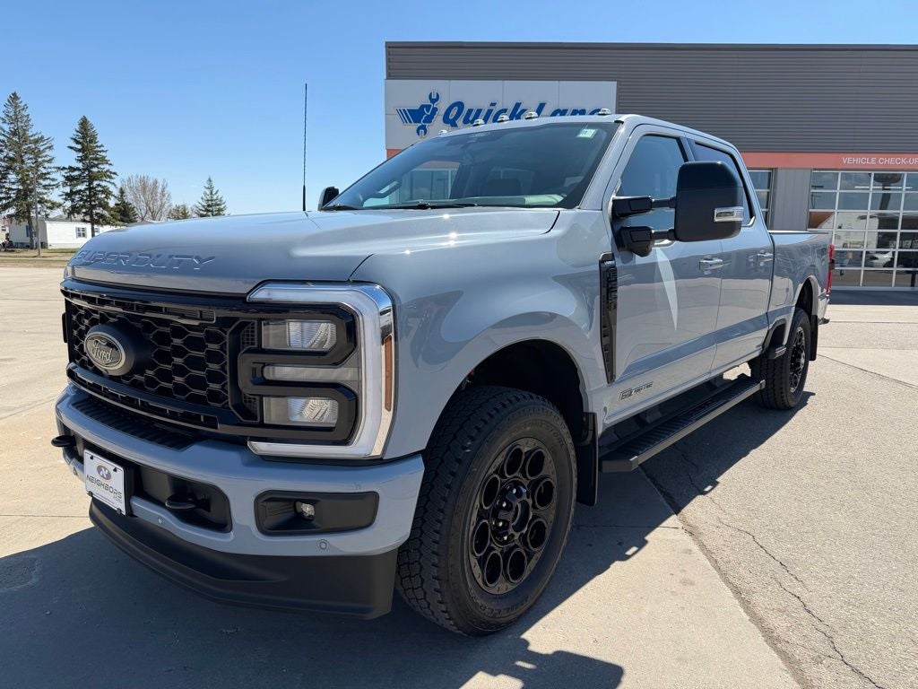 2026 Ford F-350SD Lariat in Glacier Gray Metallic Tricoat — front three-quarter view