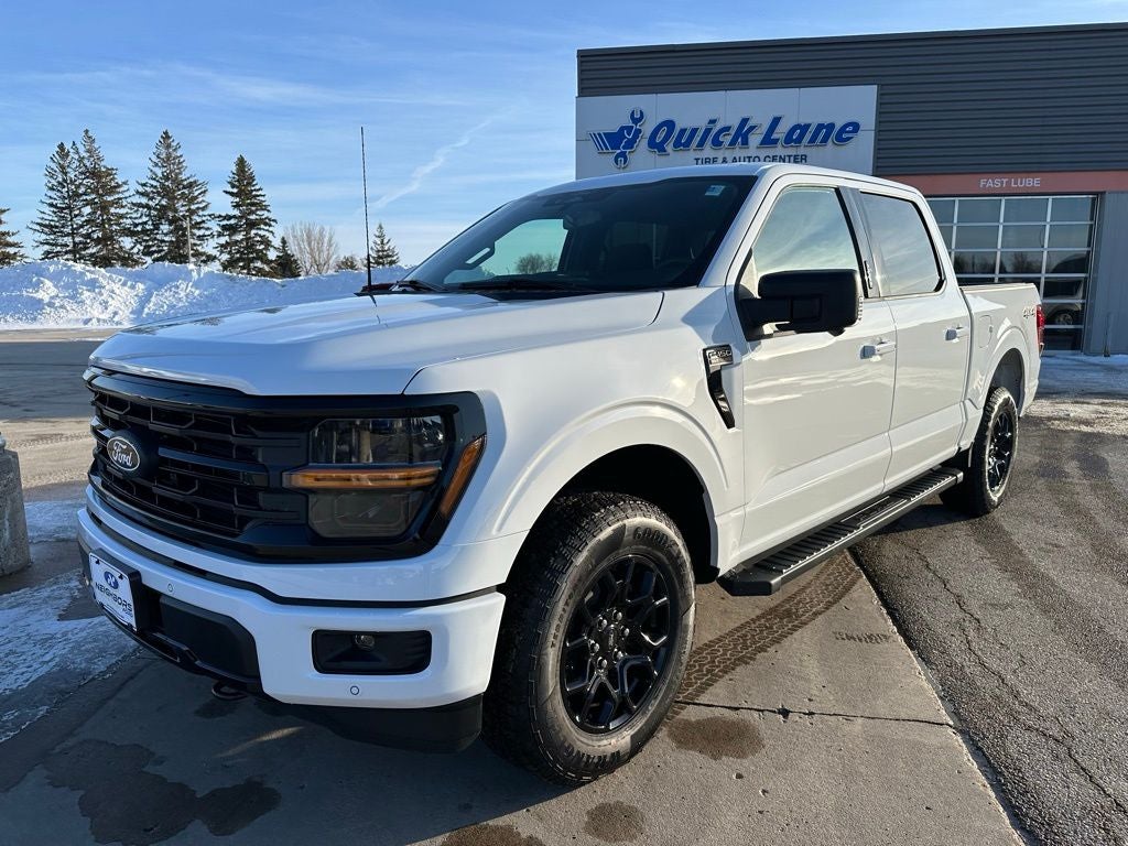 2026 Ford F-150 XLT in Oxford White — front three-quarter view