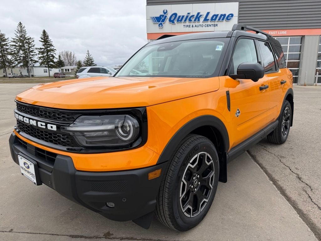 2026 Ford Bronco Sport Outer Banks in Orange Fury Metallic Tri-Coat — front three-quarter view