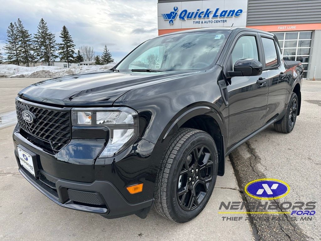 2026 Ford Maverick XLT in Shadow Black — front three-quarter view