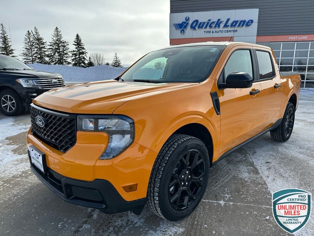 2026 Ford Maverick XLT in Orange Fury Metallic Tri-Coat — front three-quarter view